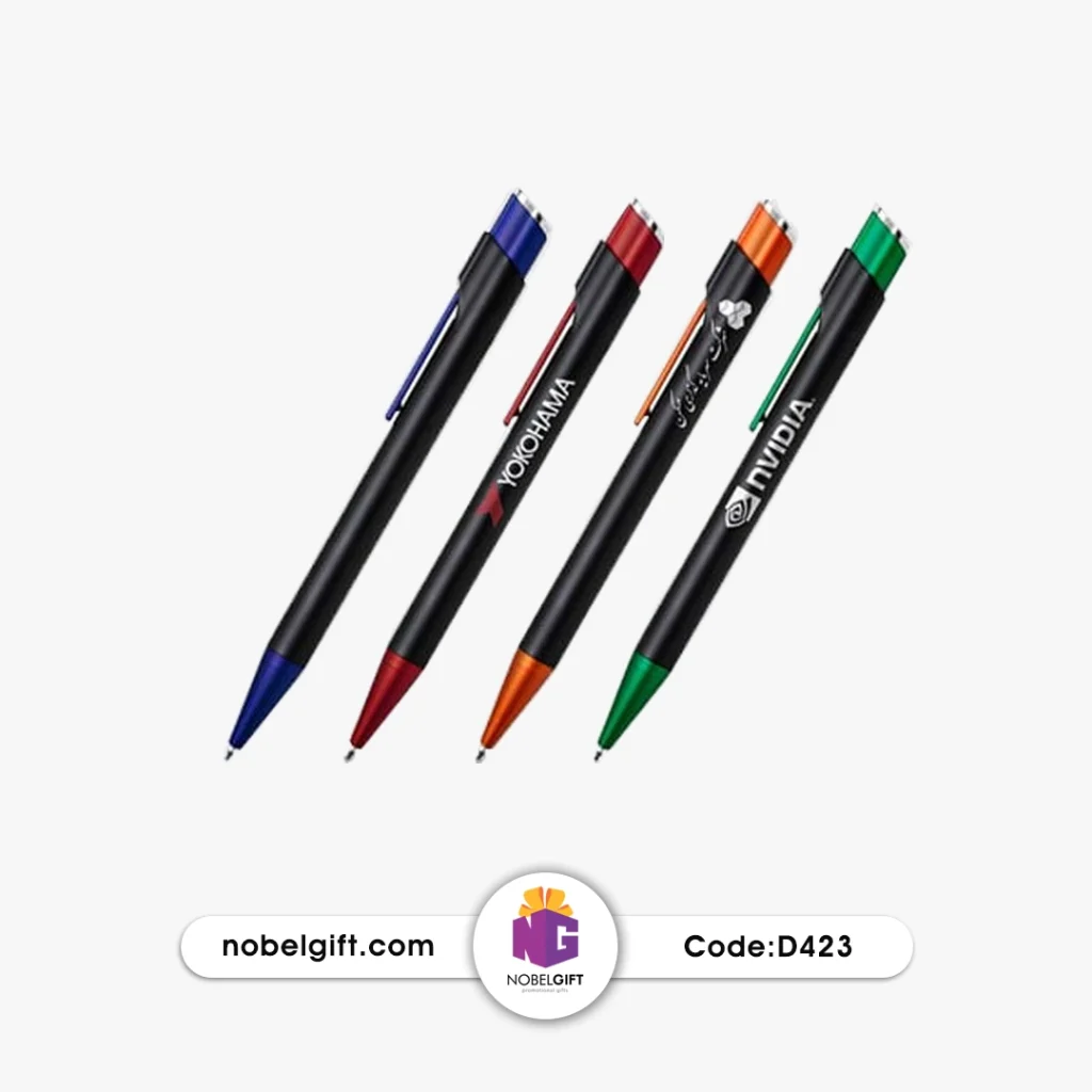 خودکار پلاستیکی تبلیغاتی بدنه مشکی D423
