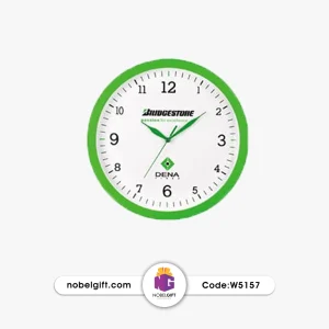 ساعت دیواری تبلیغاتی گرد قاب رنگی