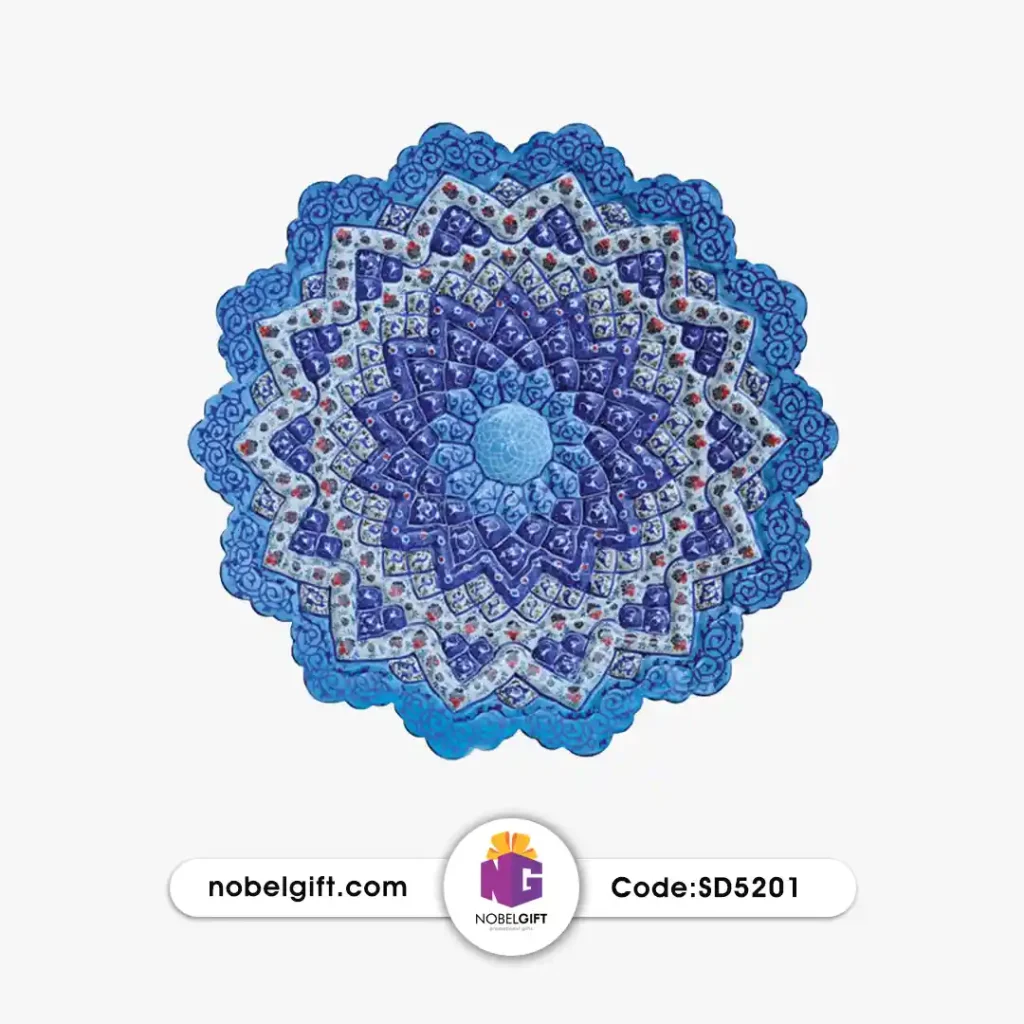 صنایع دستی تبلیغاتی بشقاب اسلیمی میناکاری