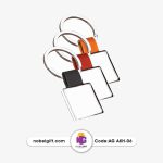 جا کلیدی استیل و چرم مربعی 6530 - Image 2