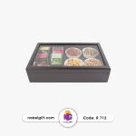 جعبه پذیرایی تبلیغاتی چوبی لوکس درب شیشه‌ای - Image 2