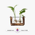 گلدان تبلیغاتی پایه چوبی اریب دوقلو - Image 3