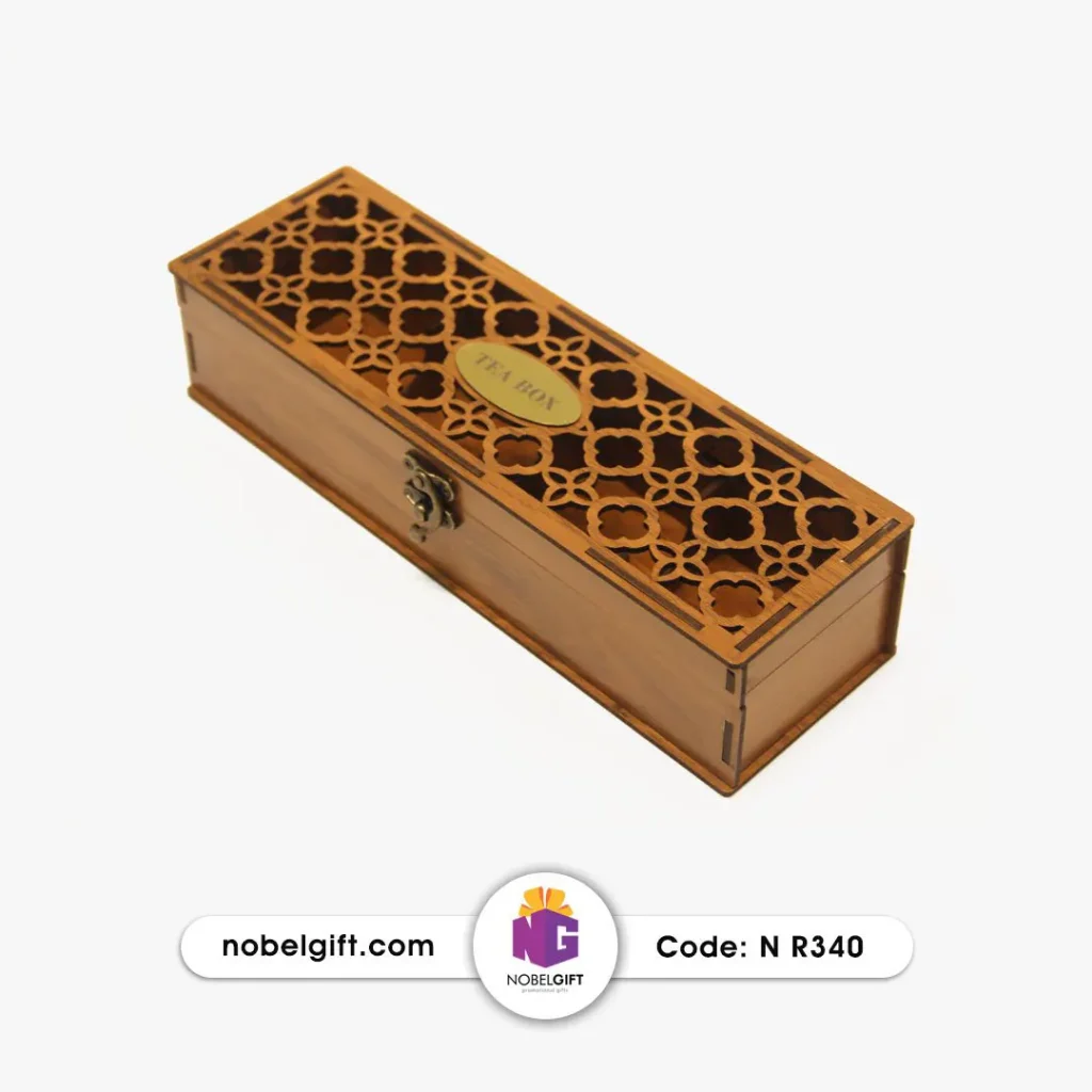 جعبه تی بگ تبلیغاتی MDF طرح دار