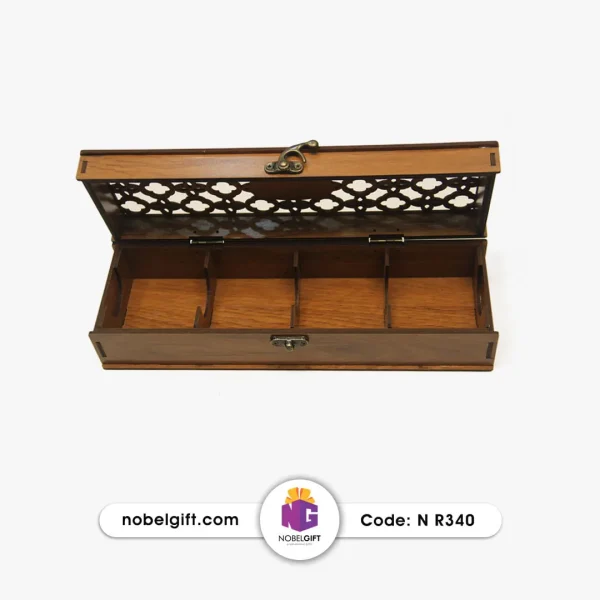 جعبه تی بگ تبلیغاتی MDF طرح دار - Image 2