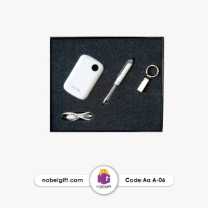 ست کاربردی پاوربانک تبلغیاتی خودکار چراغ‌قوه‌دار تاچ‌دار فلش