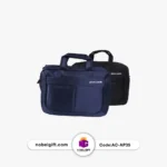 کیف اداری برزنتی مشکی و آبی