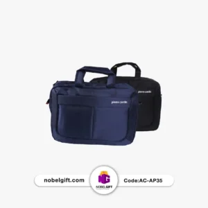 کیف اداری برزنتی مشکی و آبی