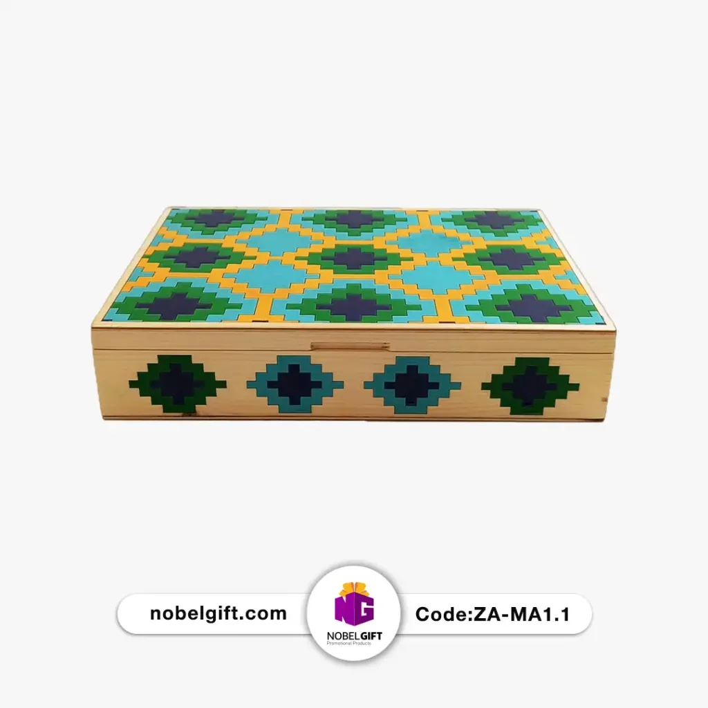 جعبه چوبی خشکبار هندسی