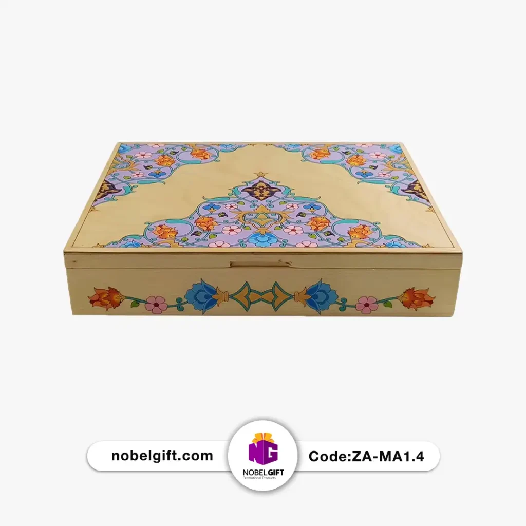 جعبه خشکبار و آجیل طرح گل آبی