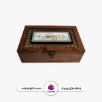 جعبه چوبی طرح کاشی مدل جلفا