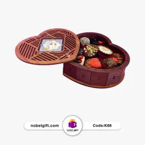 جعبه طرح قلب آجیل و خوراکی