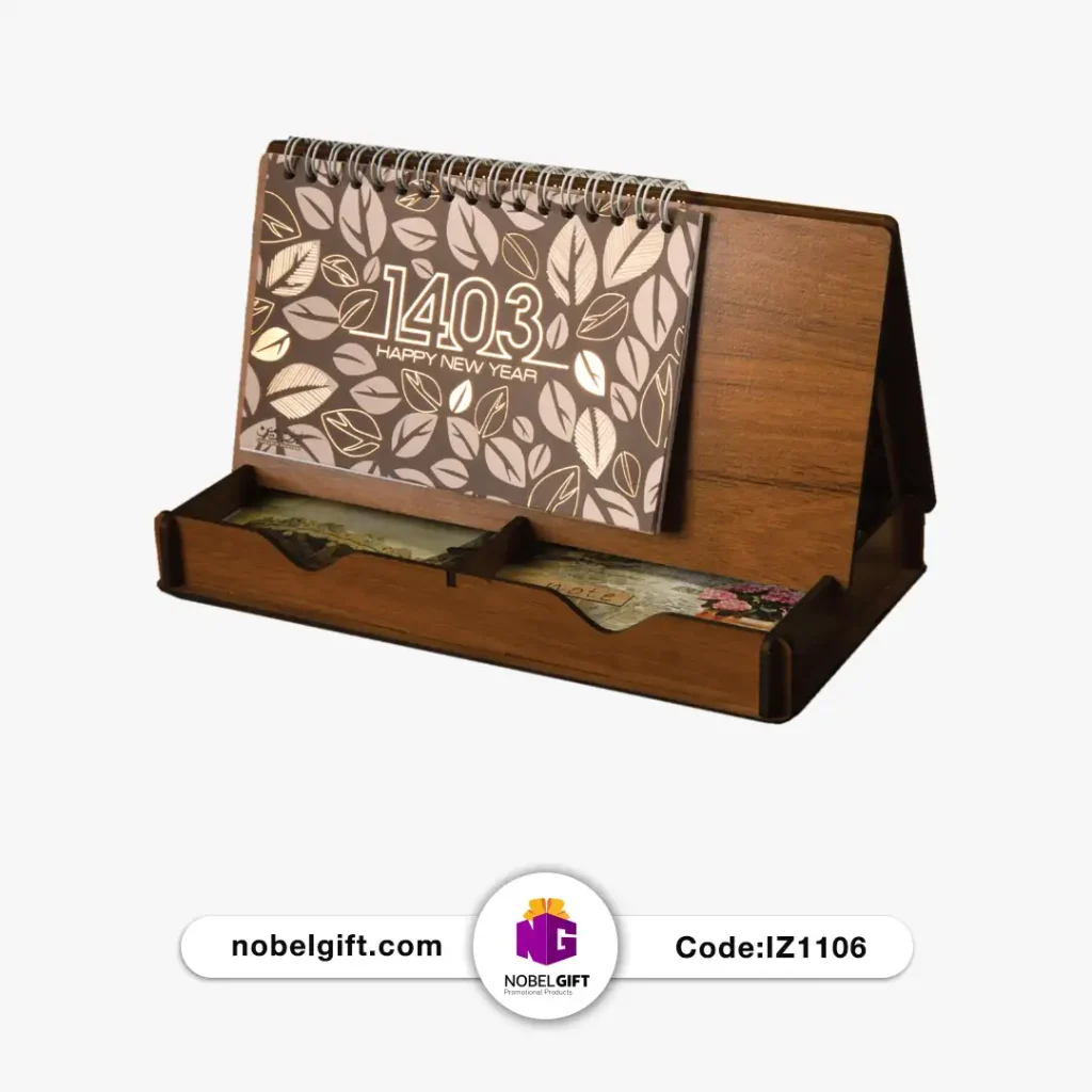 تقویم رومیزی چوبی 1403 یادداشت دار