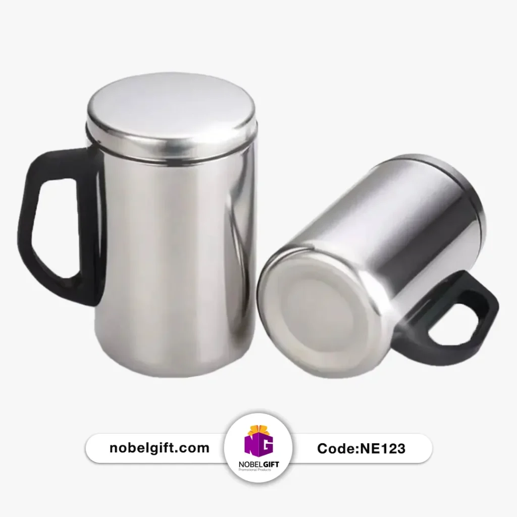 لیوان استیل درب دار