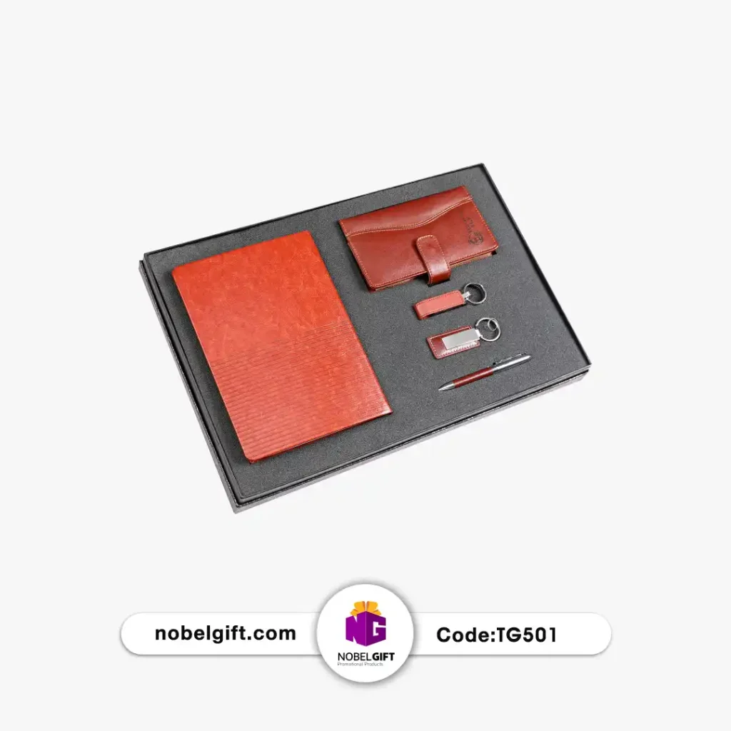 ست مدیریتی تبلیغاتی 5 تکه قهوه ای 501