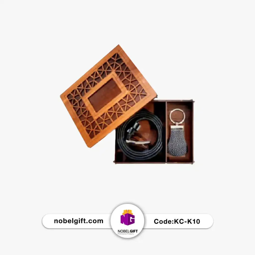 ست تبلیغاتی چرم کمربند و جاکلیدی