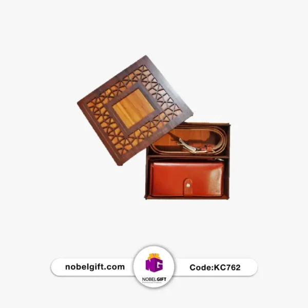 ست تبلیغاتی چرم کیف و کمربند 762