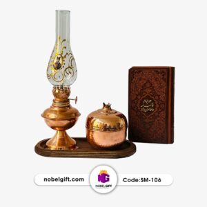 پکیج یلدا ظرف مسی و چراغ + دیوان حافظ