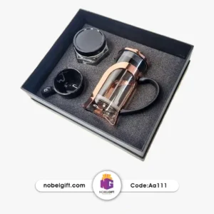 ست پذیرایی فرنج پرس، فنجان و ظرف شیشه ای (3 تکه)