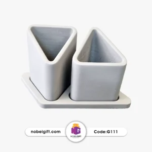 ست جامدادی رومیزی مثلثی بتنی