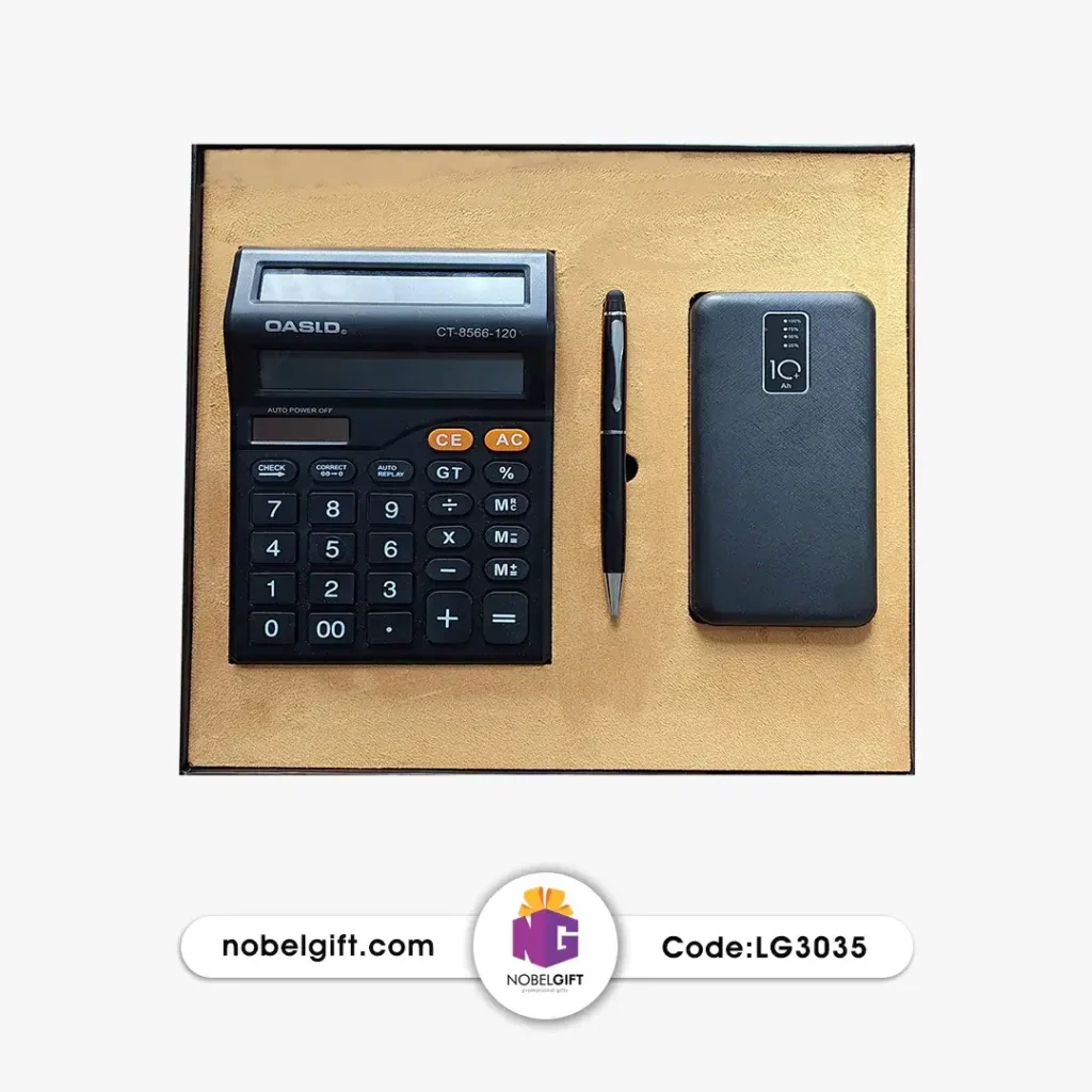 ست ماشین حساب و پاوربانک تبلیغاتی