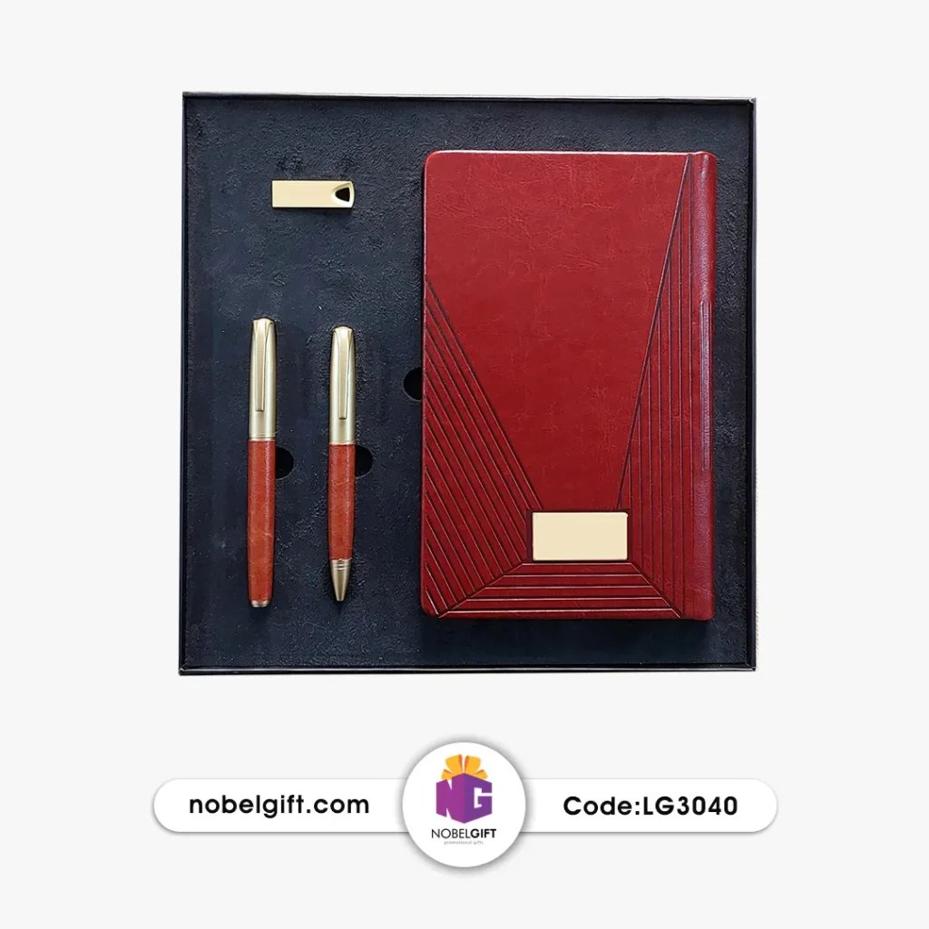 ست سررسید رقعی 1404 و خودکار تبلیغاتی