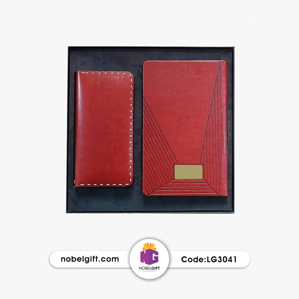 ست سررسید رقعی 1404 و کیف پول تبلیغاتی