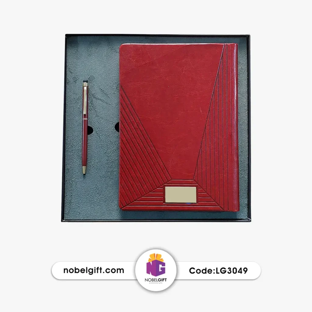 ست سررسید وزیری 1404 و خودکار فلزی تبلیغاتی