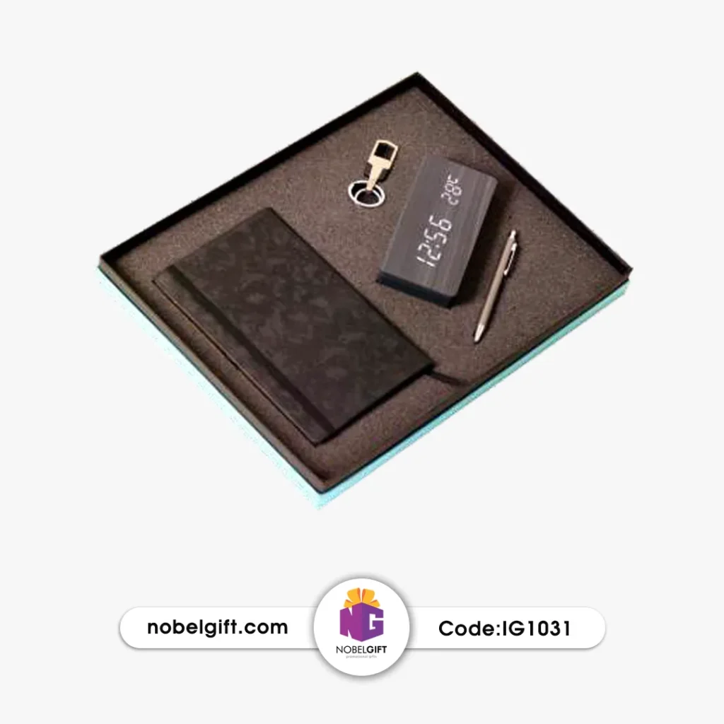 ست دفترچه و ساعت دیجیتال تبلیغاتی