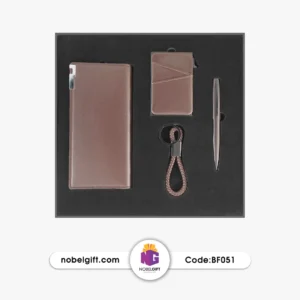 ست مدیریتی تبلیغاتی کلاسیک قهوه ای BF051