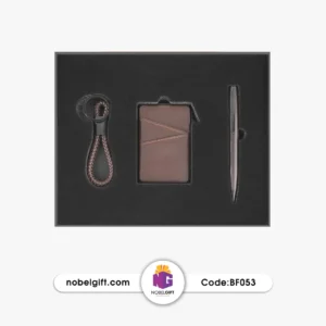 ست مدیریتی تبلیغاتی کلاسیک قهوه ای BF053