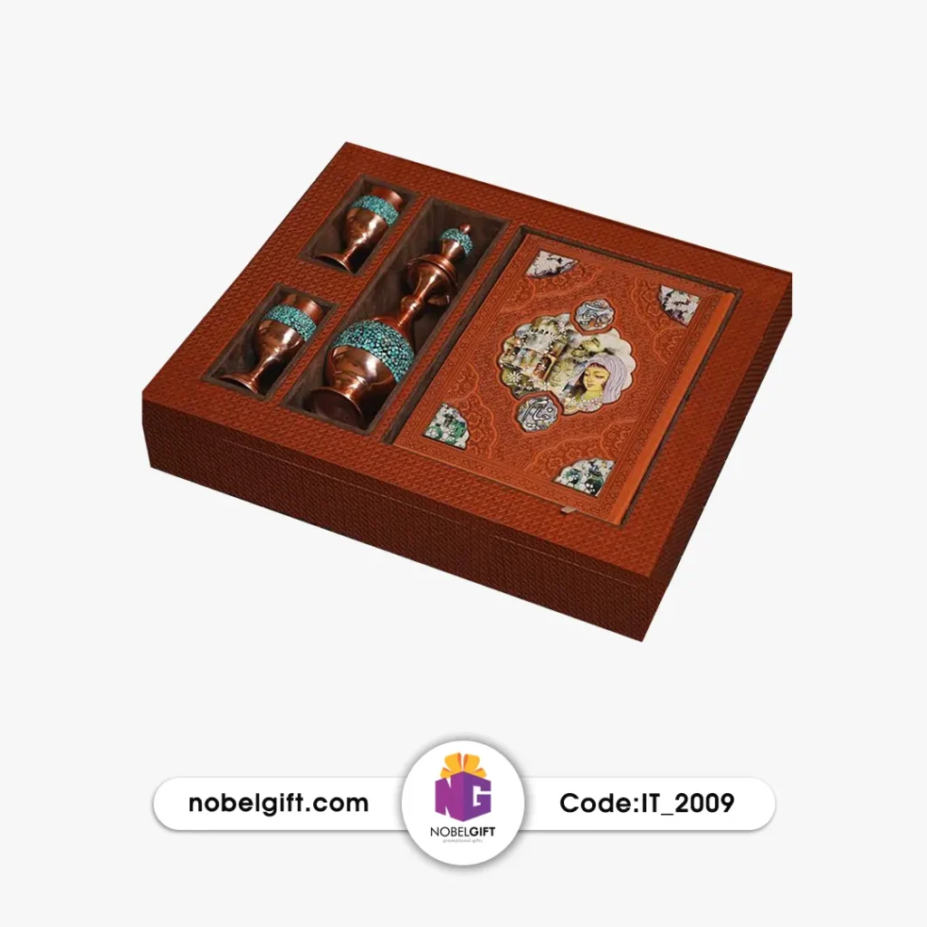 ست رباعیات خیام و ظرف فیروزه کوب تبلیغاتی