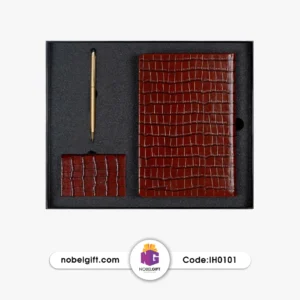 ست مدیریتی تبلیغاتی 3 تکه چرم سنگی