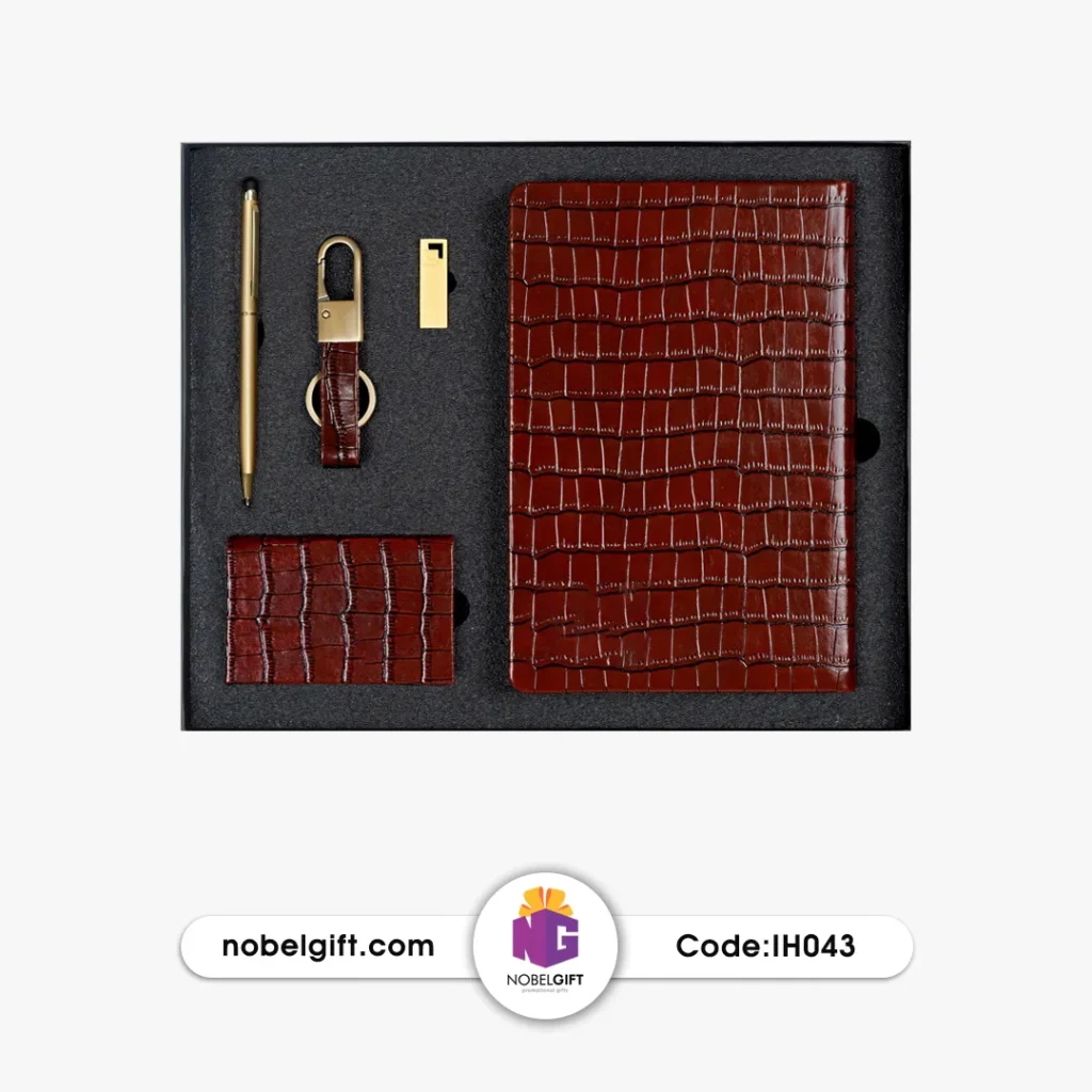 ست مدیریتی تبلیغاتی چرم سنگی