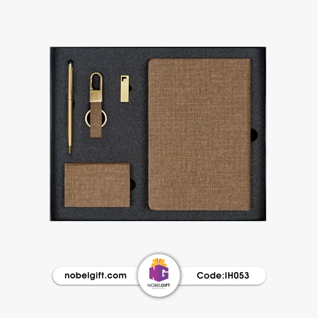 ست مدیریتی تبلیغاتی چرم اسکالا بژ