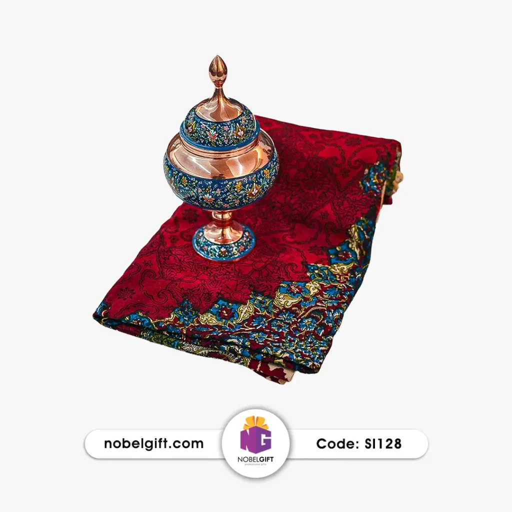 ست شکلات خوری و رومیزی قلمکار تبلیغاتی