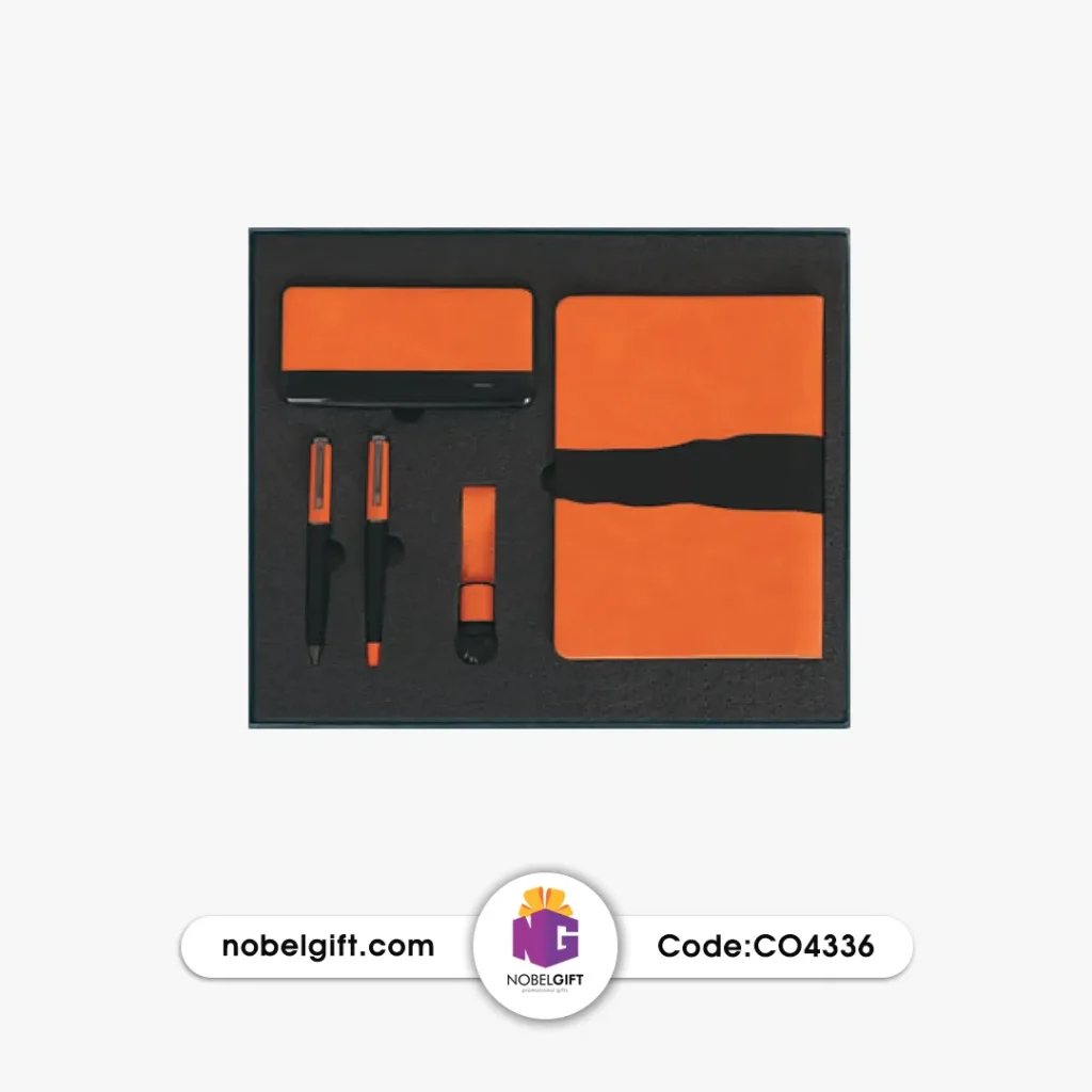 ست مدیریتی نارنجی مشکی تبلیغاتی