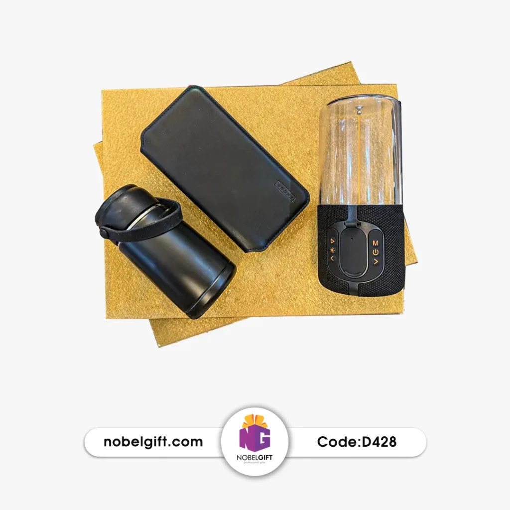 ست تبلیغاتی سه تکه با کیف پول پاوربانک دار