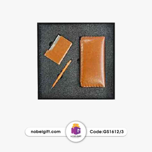 ست کیف پول و خودکر فلزی تبلیغاتی GS1612/3
