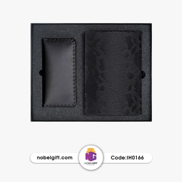 ست کیف پالتویی و سررسید تبلیغاتی مشکی