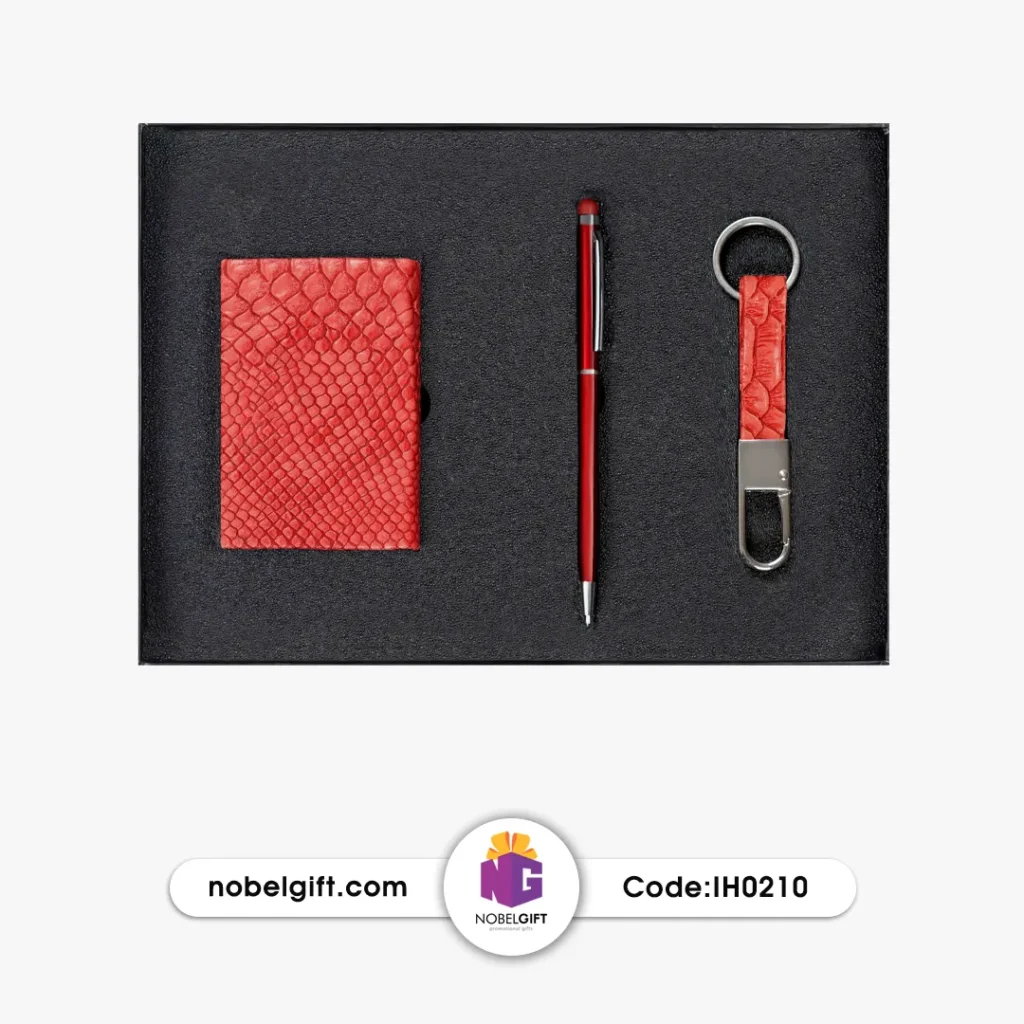 ست تبلیغاتی چرم قرمز