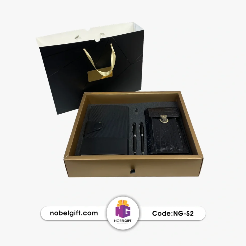 ست تبلیغاتی سررسید و کیف چرم