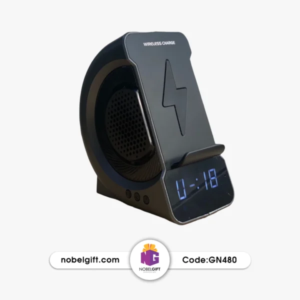 اسپیکر و ساعت رومیزی با قابلیت وایرلس شارژ