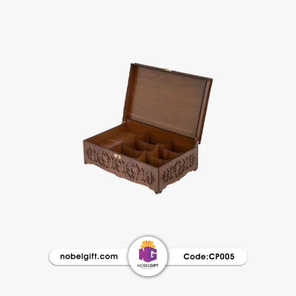 جعبه دمنوش چوبی بزرگ CP005