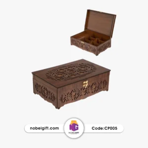 جعبه دمنوش چوبی بزرگ CP005
