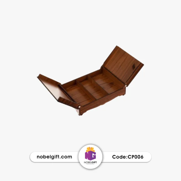 جعبه پذیرایی چوبی دو درب CP006