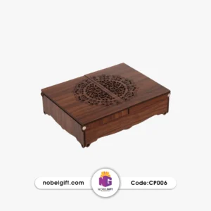 جعبه پذیرایی چوبی دو درب CP006