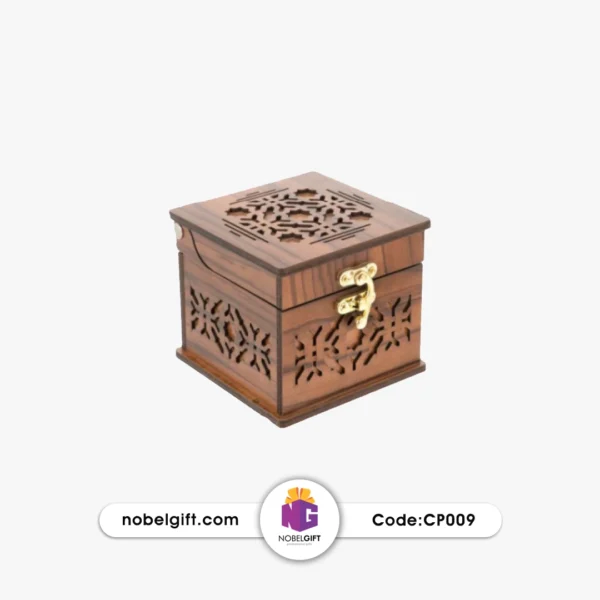 CP009 جعبه هدیه چوبی قفل دار CP009
