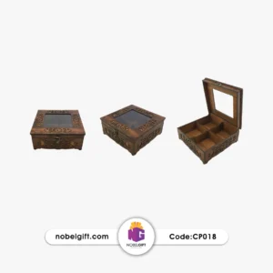 جعبه پذیرایی تبلیغاتی چوبی CP018