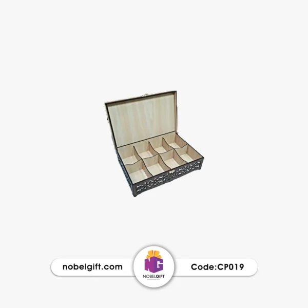 جعبه آجیل و تی بگ چوبی CP019
