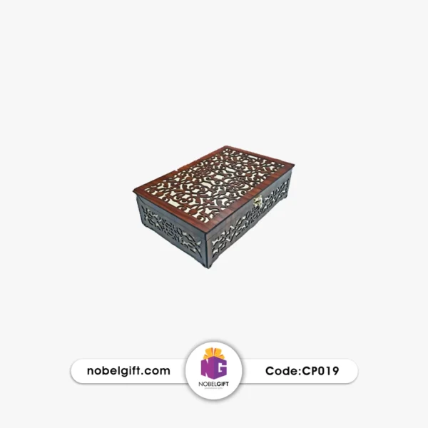 CP019 جعبه آجیل و تی بگ چوبی CP019